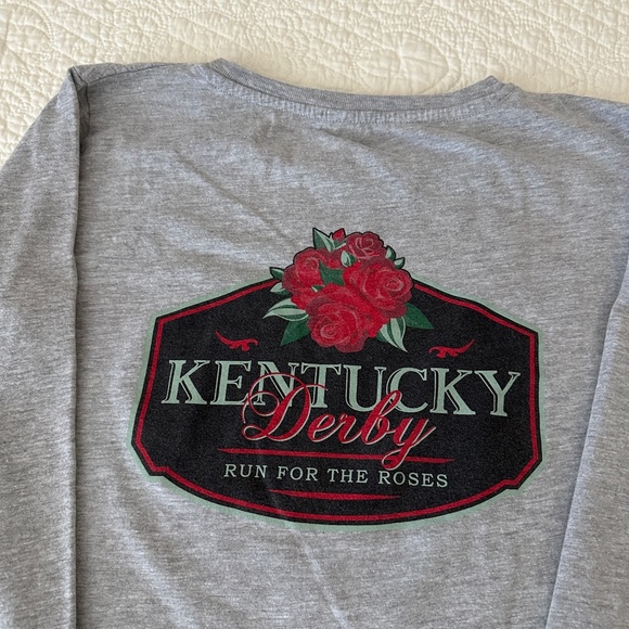 Kentucky Derby 145 Run for the Roses Long Sleeved T-Shirt Kate Lord Collection - Picture 1 of 9